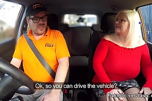 Pretentiously tits granny bangs driving instructor