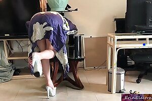 Stepmom gets stuck while sneaking out and fucks stepson to get free - Erin Electra